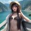 用户旅行者Mia头像，女性，户外背景，自然光